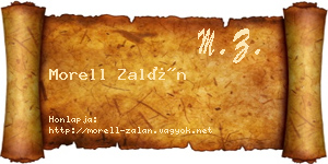 Morell Zalán névjegykártya